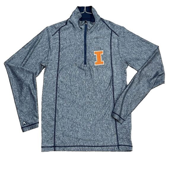 University of Illinois Fighting Illini 1/4 Zip Pullover Men's Small *READ* - Picture 1 of 9